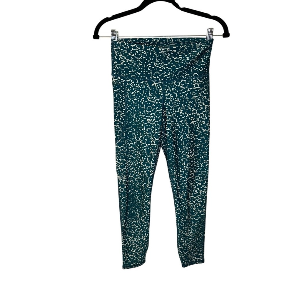 Under Armour Compression Leggings Teal Abstract Print Women's SM